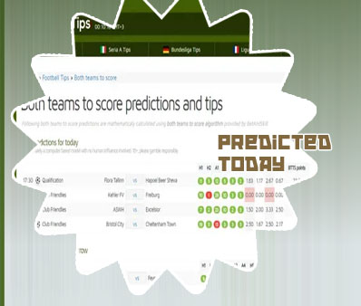 Tomorrow goal goal prediction